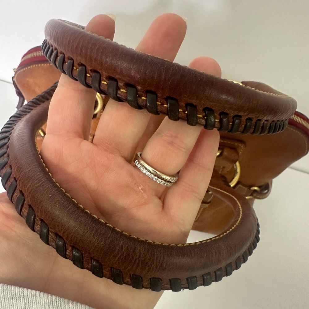 Dooney & Bourke Brown Leather Satchel - Picture 8 of 16